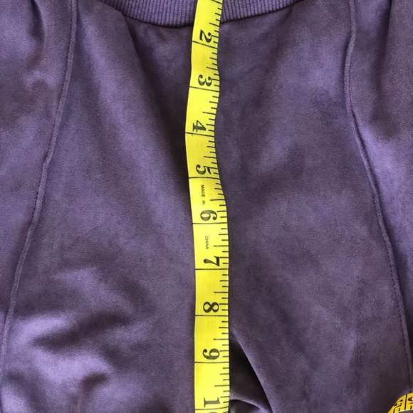 Purple Suede Flared Adidas Joggers - Picture 3 of 5